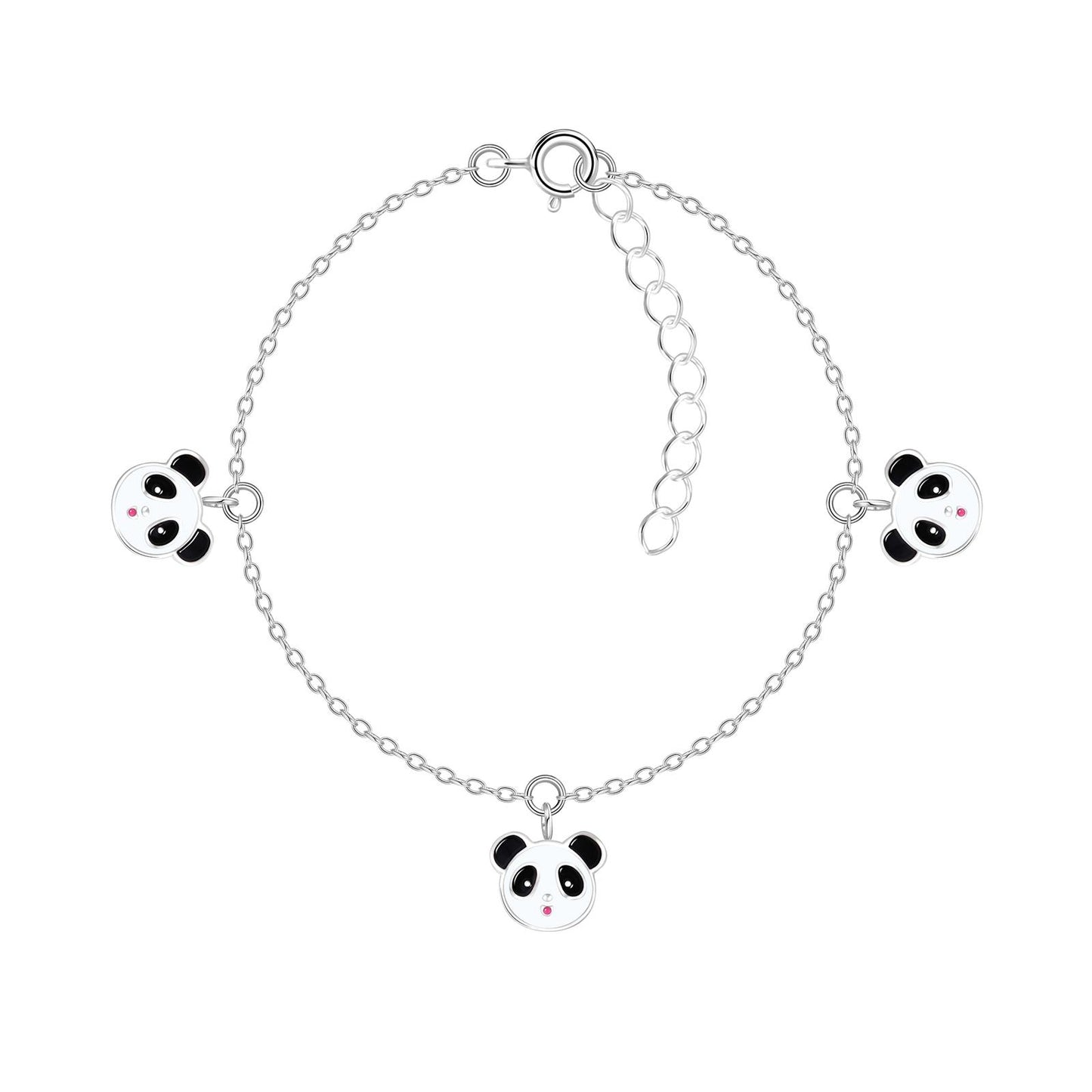 Kinder Armband Panda aus 925 Silber