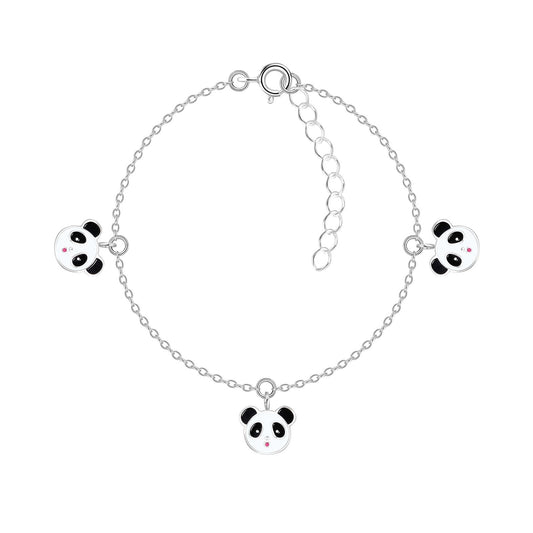 Kinder Armband Panda aus 925 Silber