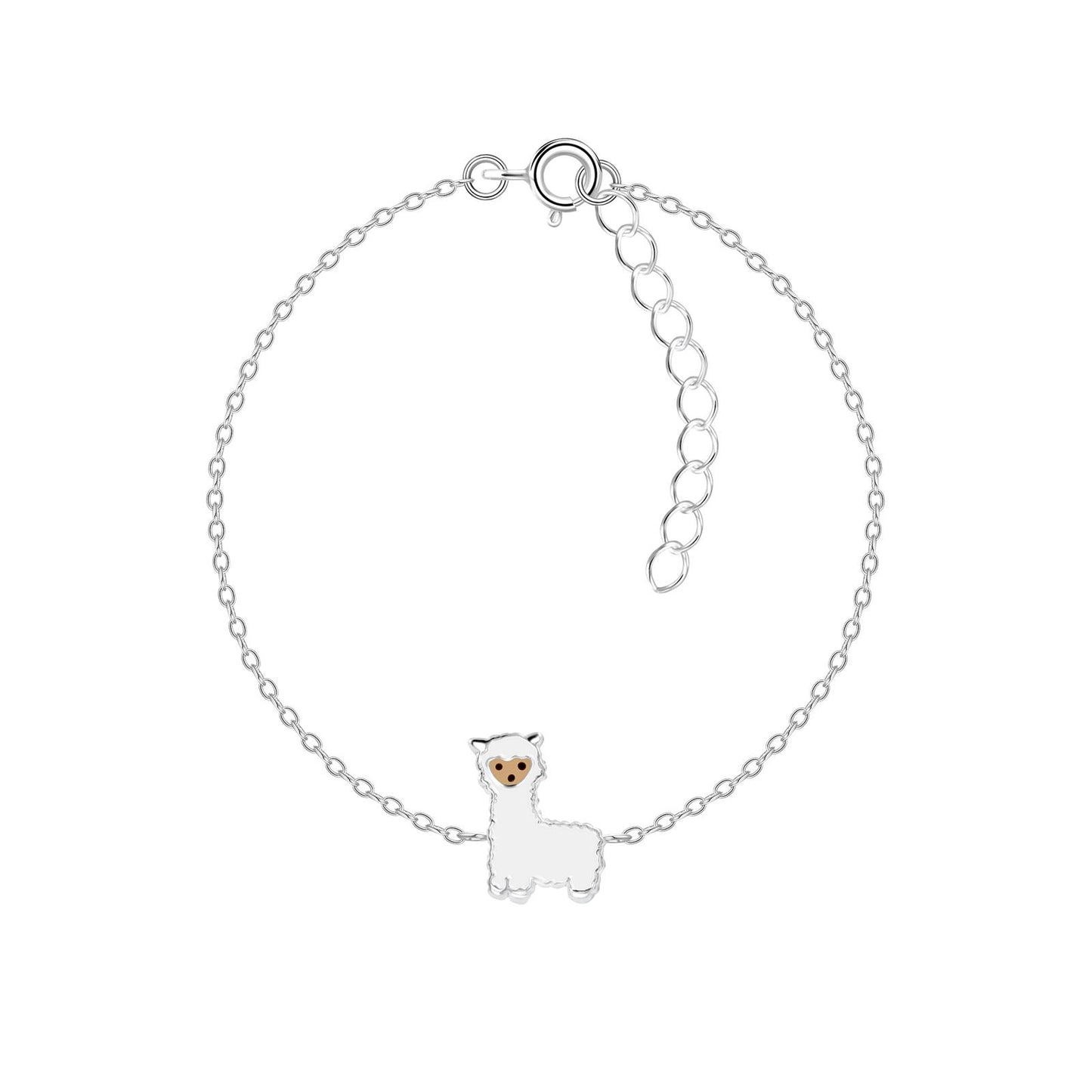 Kinderarmband van alpaca, gemaakt van 925 zilver.