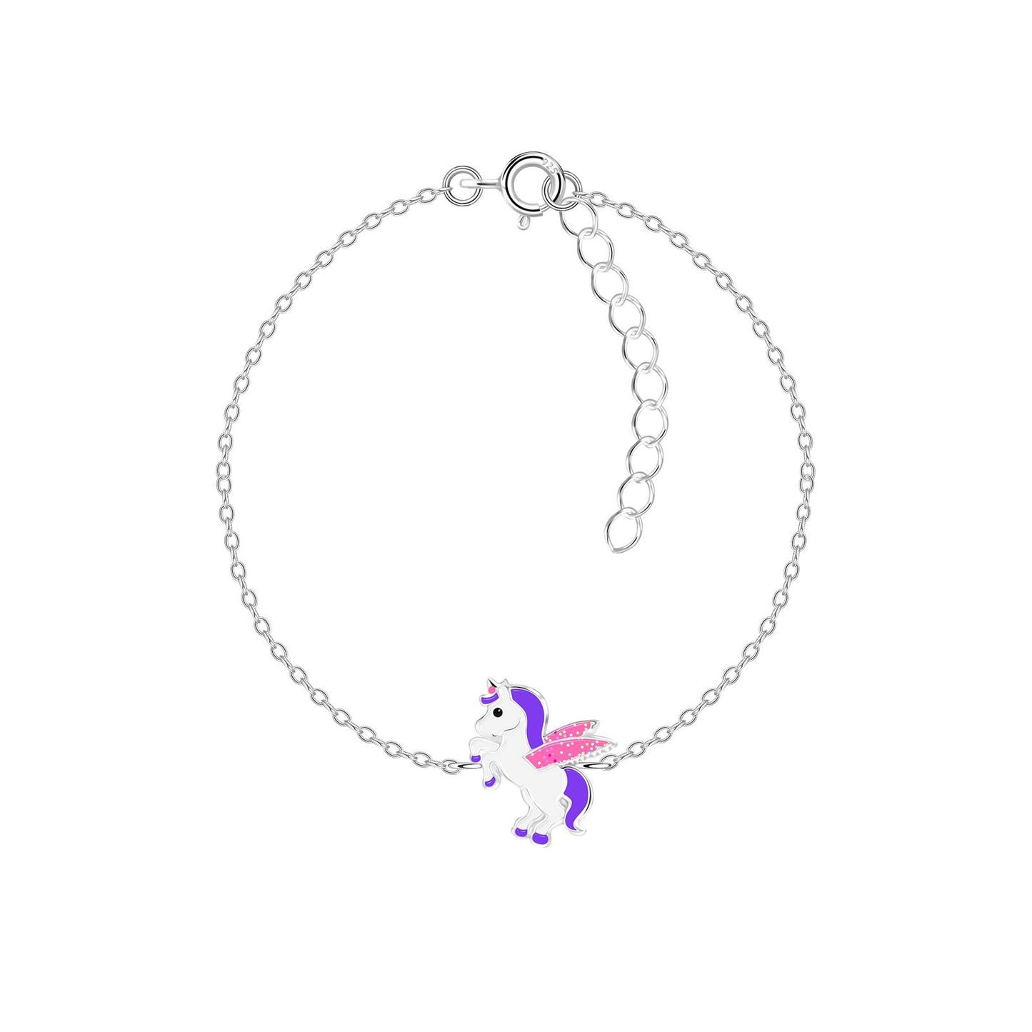 Kinder Armband Einhorn aus 925 Silber