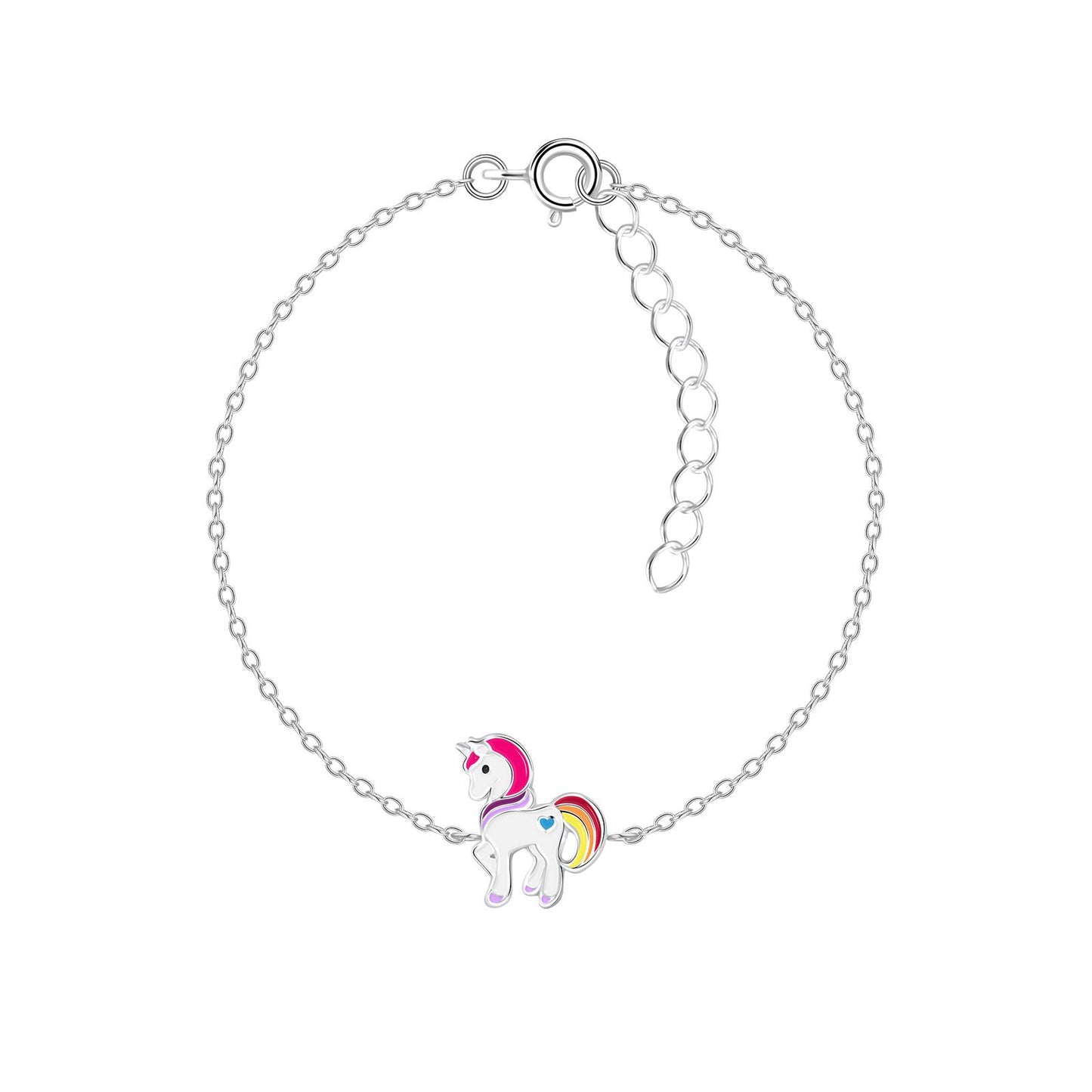 Kinder Armband Einhorn aus 925 Silber