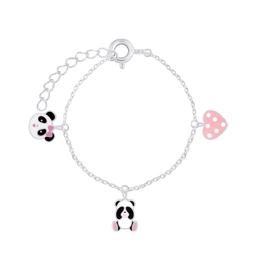 Kinder Armband Pandaliebhaber aus 925 Silber