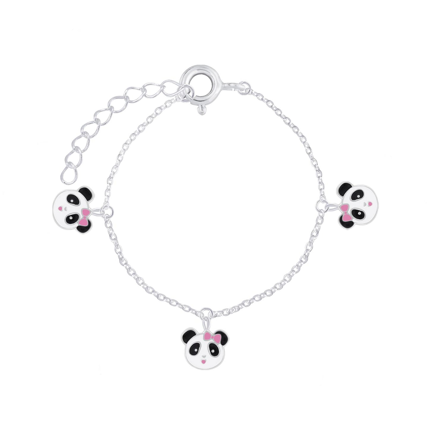 Kinder Armband Panda aus 925 Silber