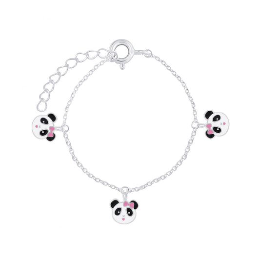 Kinder Armband Panda aus 925 Silber