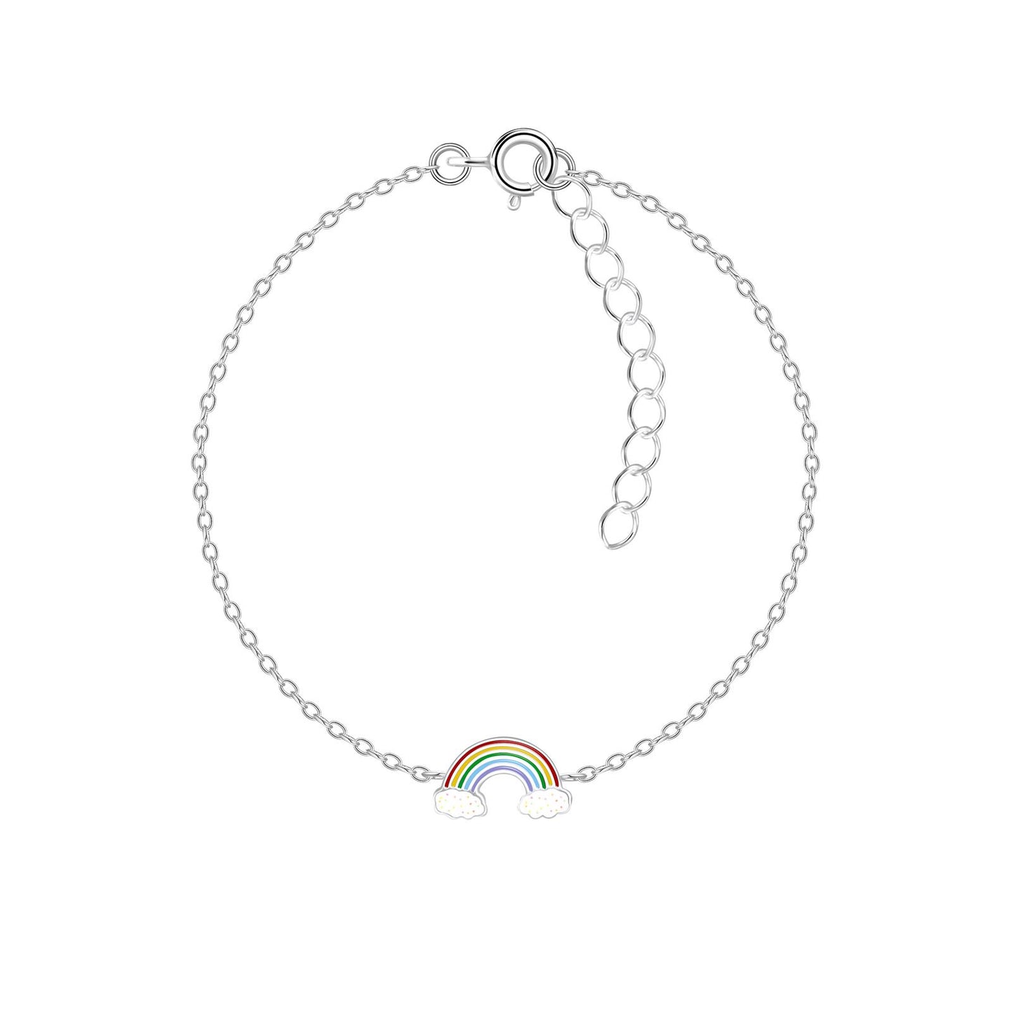 Kinder Armband Regenbogen aus 925 Silber