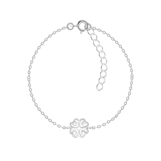 Kinder Armband Kleeblatt aus 925 Silber