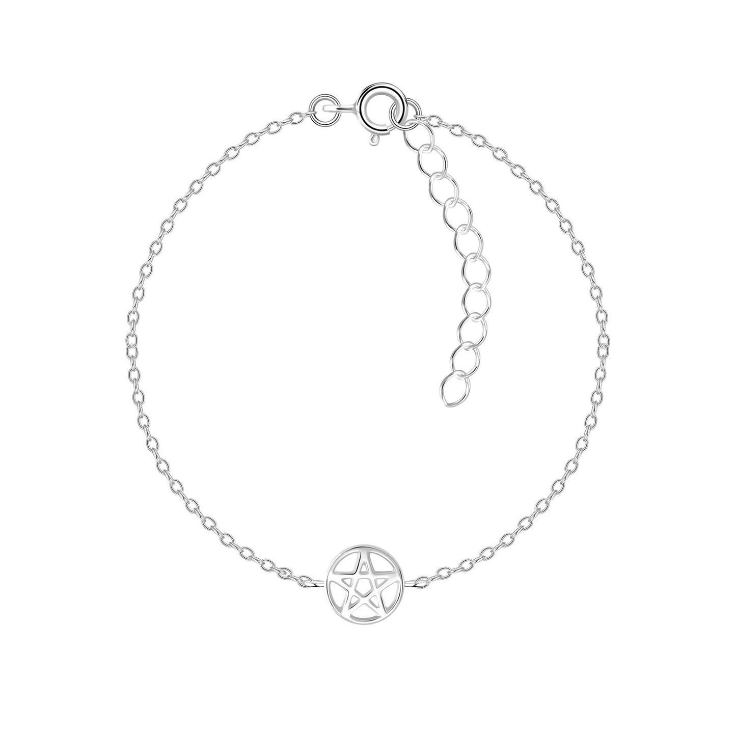 Kinder Armband Pentagramm aus 925 Silber