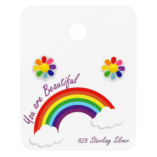 Mädchen Ohrringe Blume aus 925 Silber