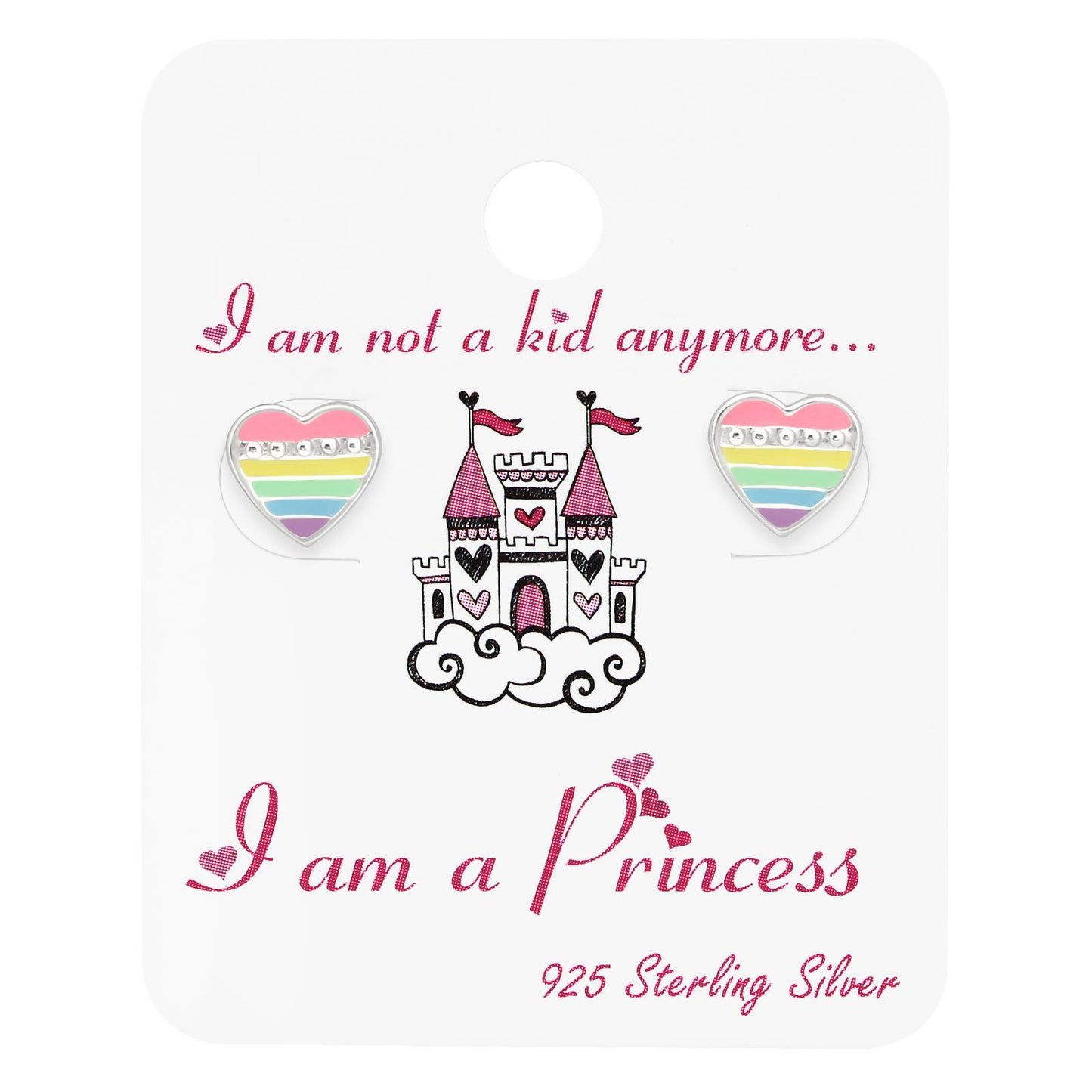 Mädchen Ohrringe Herz aus 925 Silber