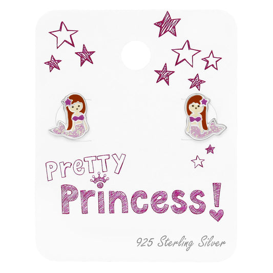 Kinder Ohrringe Meerjungfrau aus 925 Silber