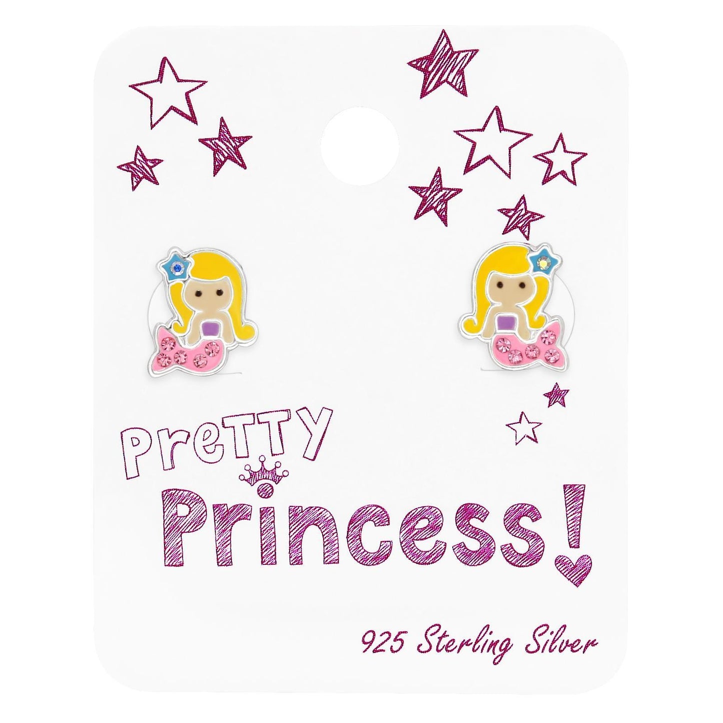 Kinder Ohrringe Meerjungfrauen aus 925 Silber