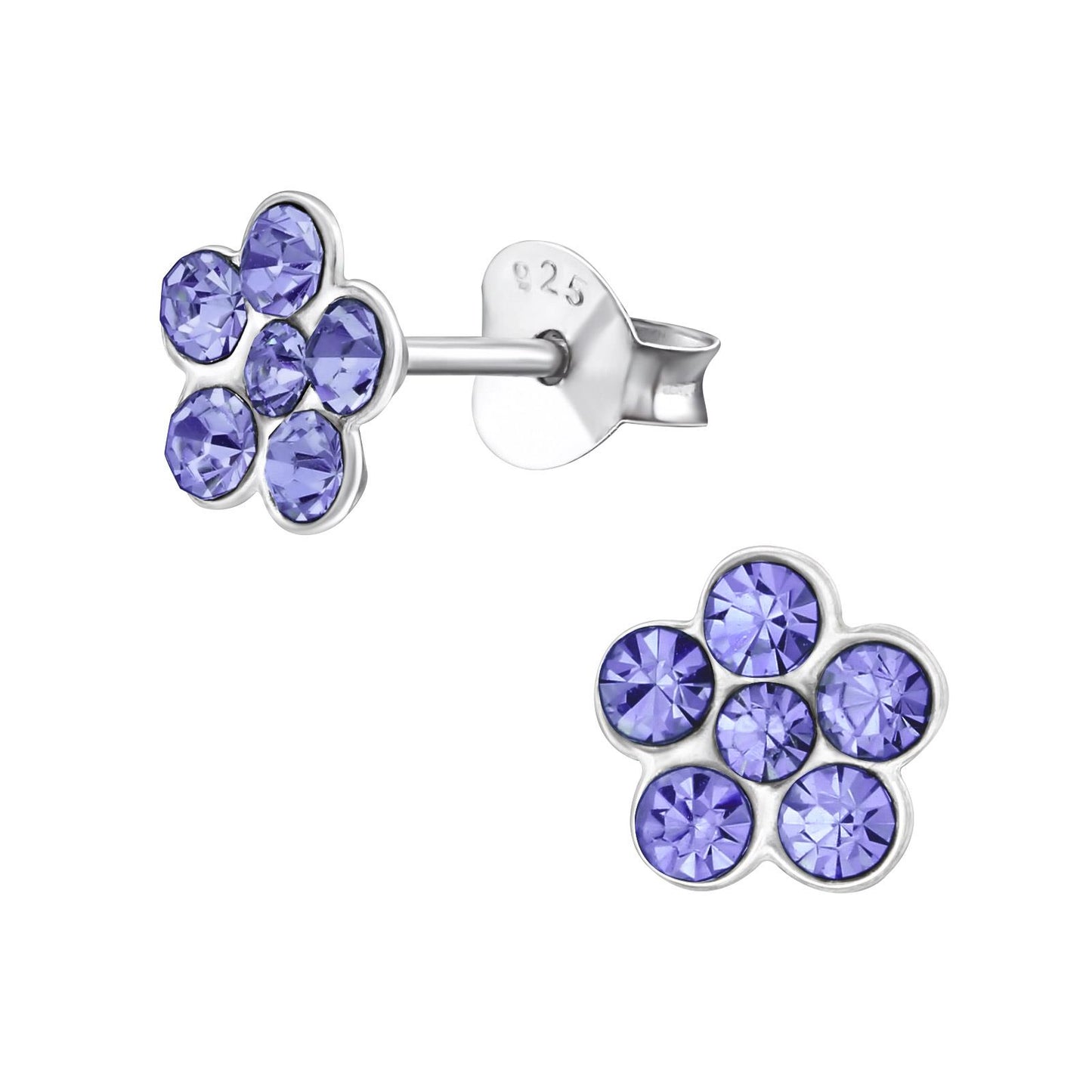 Mädchen Ohrringe Blume aus 925 Silber