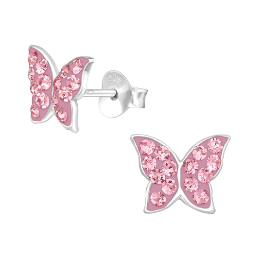 Mädchen Ohrringe Schmetterling aus 925 Silber