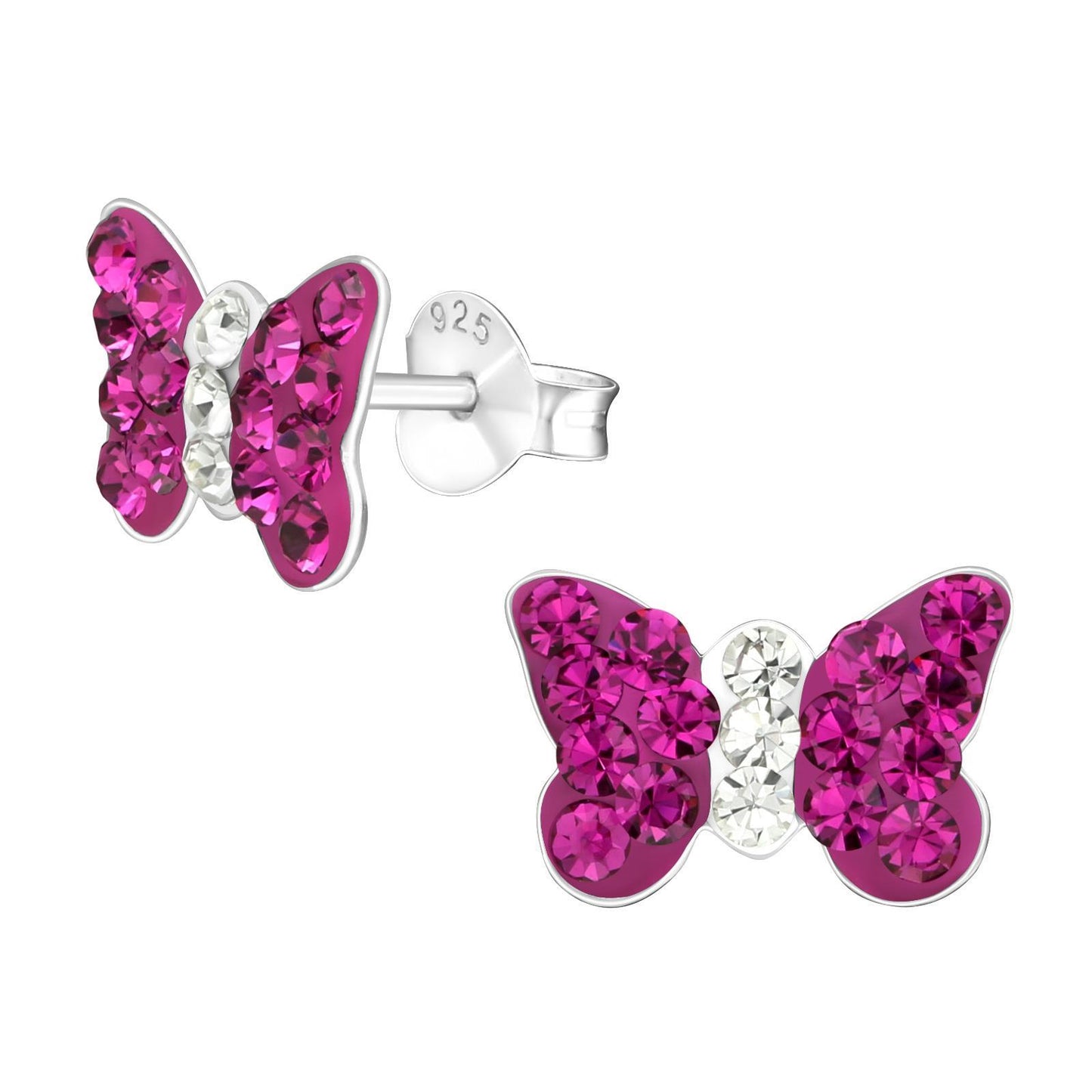 Mädchen Ohrringe Schmetterling aus 925 Silber