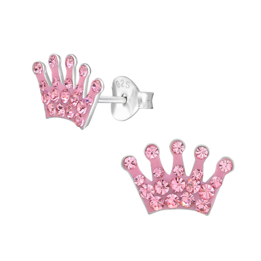 Kinder Ohrringe Krone aus 925 Silber