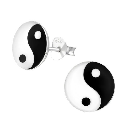 Kinder Ohrringe Yin Yang aus 925 Silber