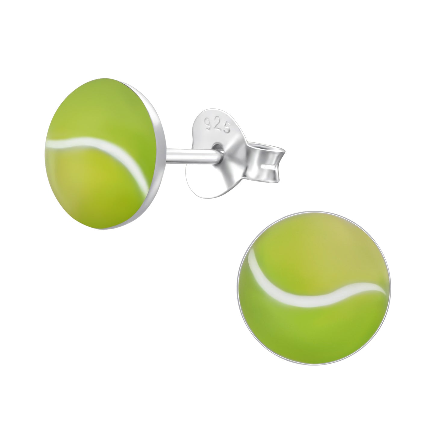 Kinder Ohrringe Tennisball aus 925 Silber
