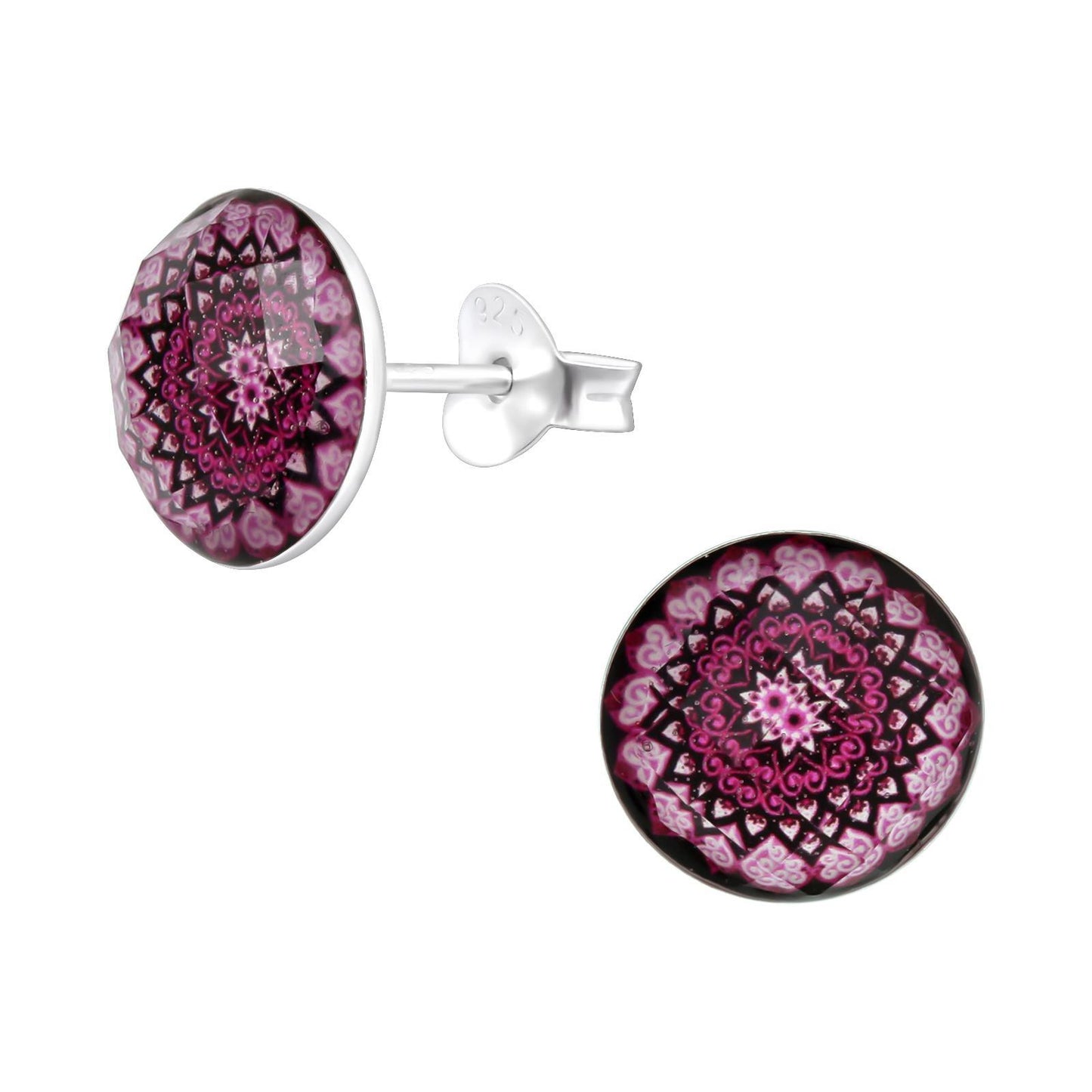 Bloemenoorbellen voor meisjes, gemaakt van 925 zilver.