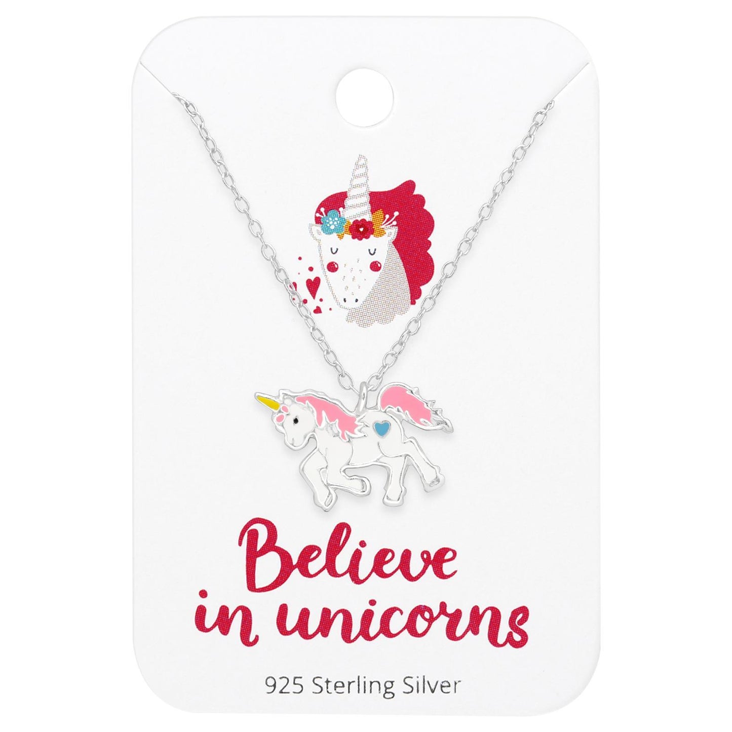 Children's unicorn necklace made of 925 silver