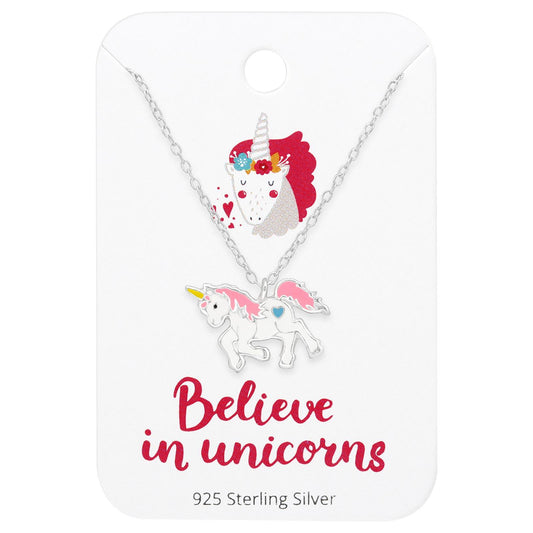 Children's unicorn necklace made of 925 silver
