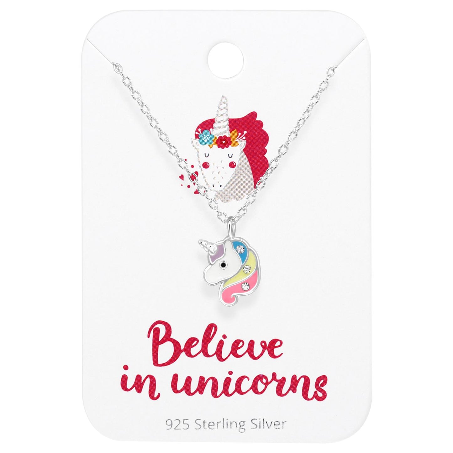 Children's unicorn necklace made of 925 silver