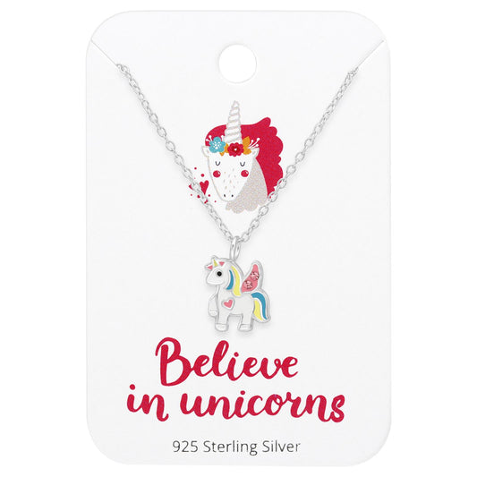 Children's unicorn necklace made of 925 silver