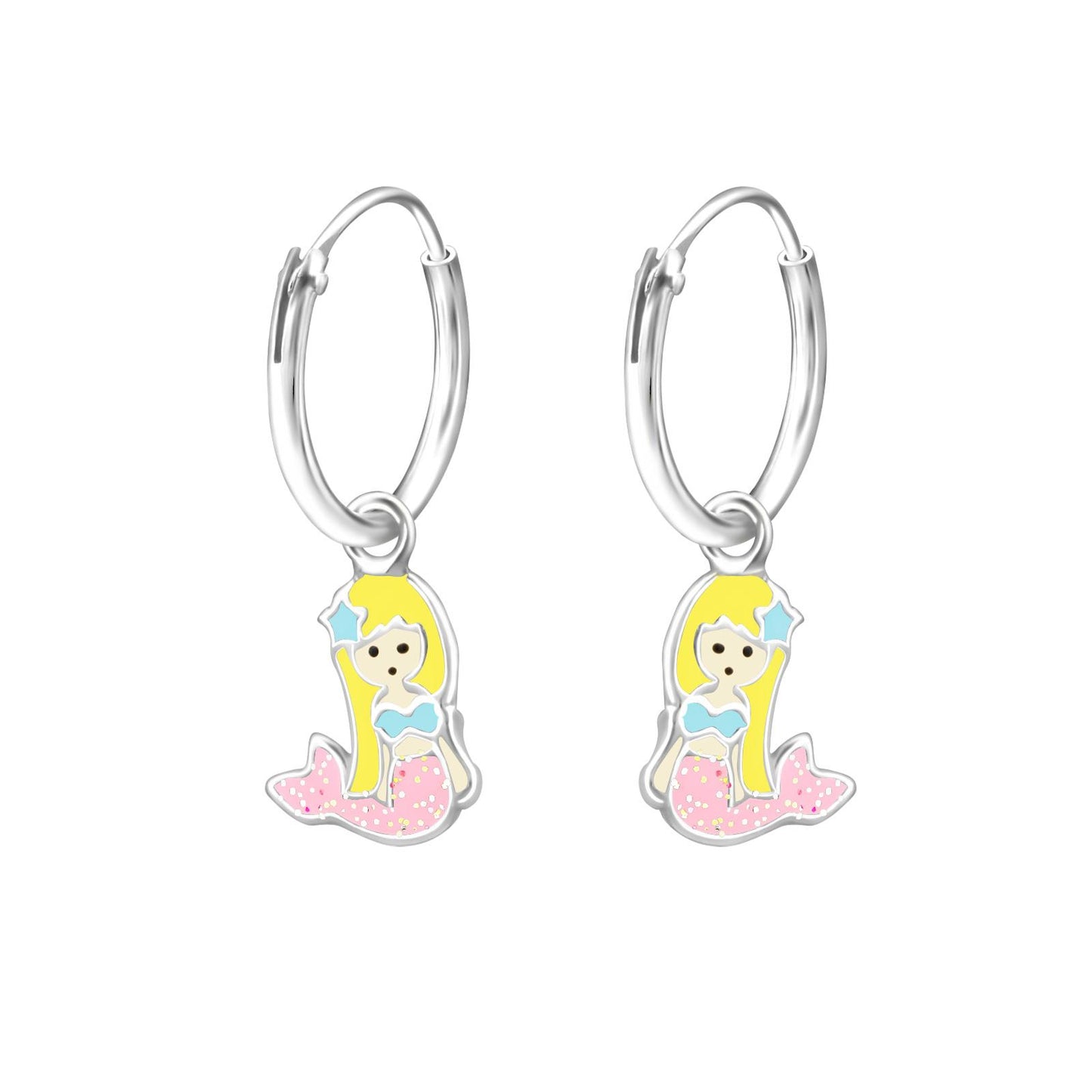 Kinder Creolen Meerjungfrau aus 925 Silber