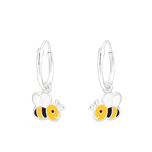 Kinder Creolen Biene aus 925 Silber