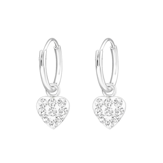 Mädchen Creolen Herz aus 925 Silber