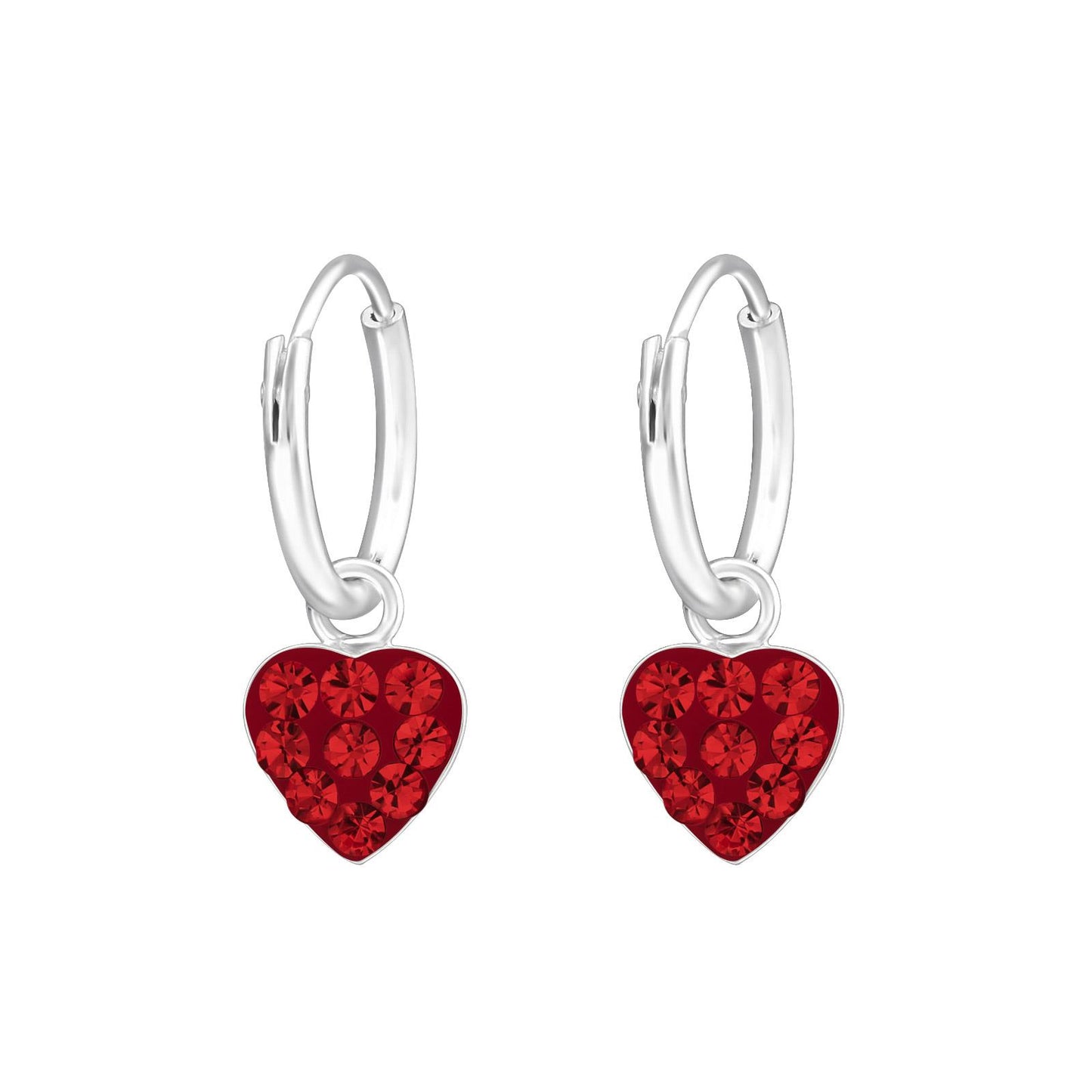 Mädchen Creolen Herz aus 925 Silber