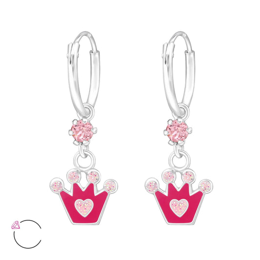 Kinder Creolen Krone aus 925 Silber