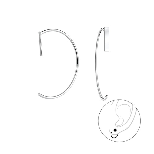 Kinder Creolen Stab aus 925 Silber