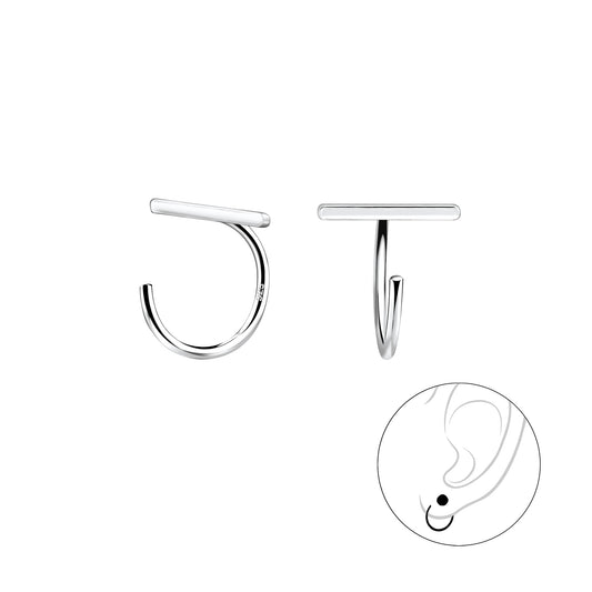 Kinder Creolen Stab aus 925 Silber