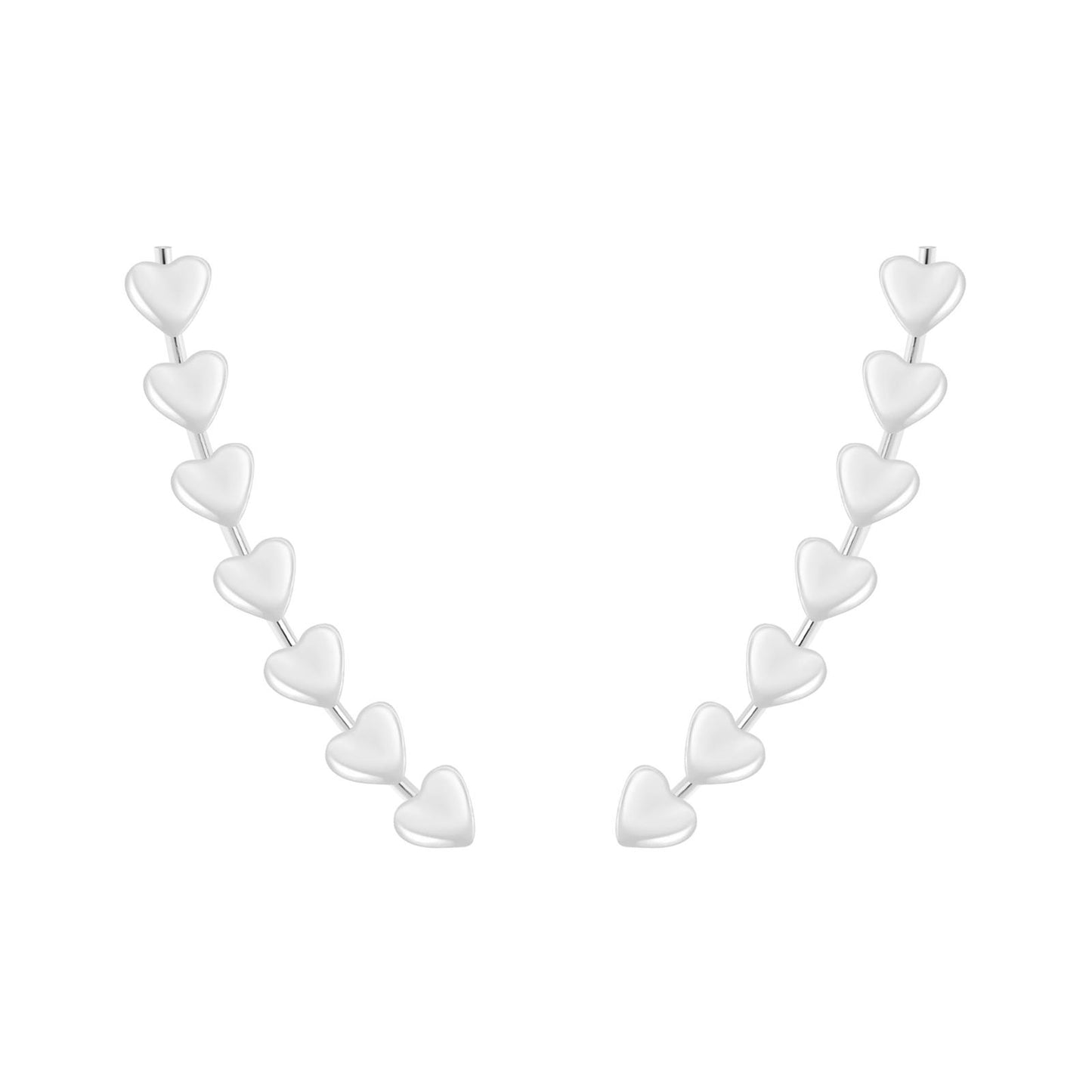 Mädchen Ohrringe Herz Ohrklemmen aus 925 Silber