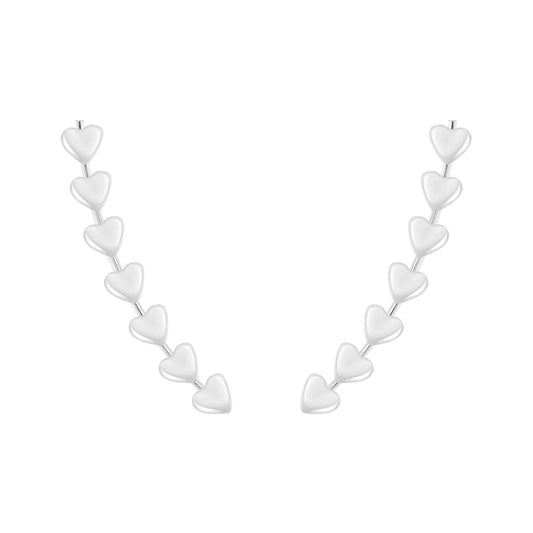 Mädchen Ohrringe Herz Ohrklemmen aus 925 Silber