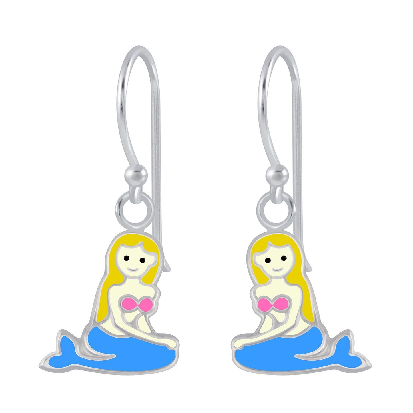 Kinder Ohrringe Meerjungfrauen aus 925 Silber