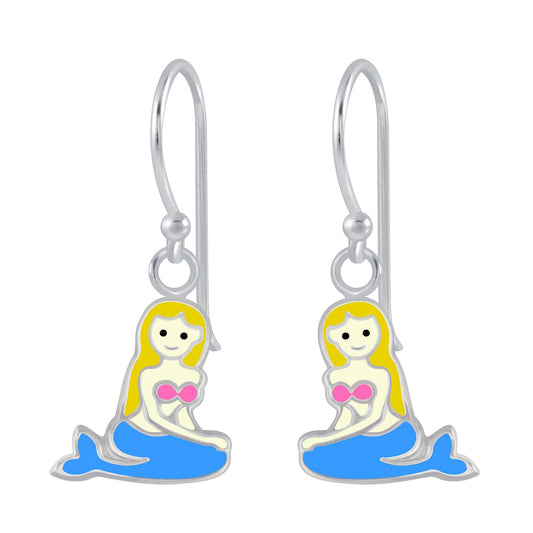 Kinder Ohrringe Meerjungfrauen aus 925 Silber