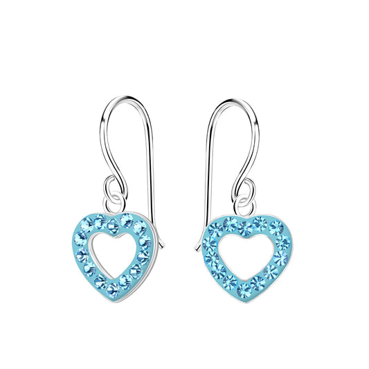 Mädchen Ohrringe Herz aus 925 Silber