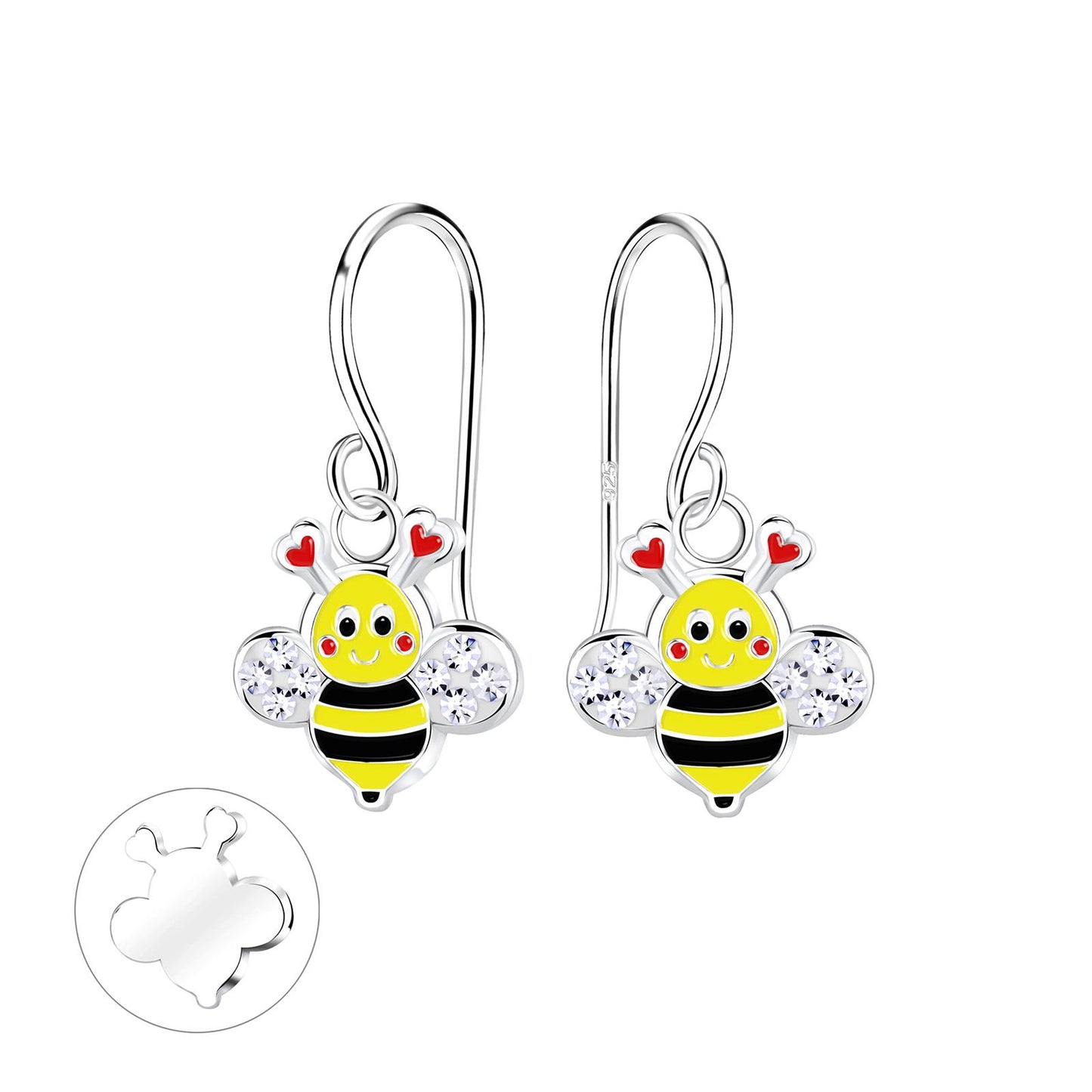 Kinder Ohrringe Bienen aus 925 Silber