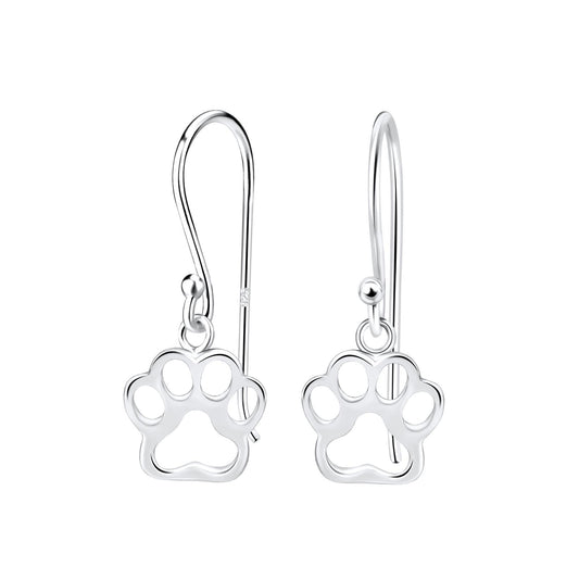 Kinder Ohrringe Pfotenabdruck aus 925 Silber