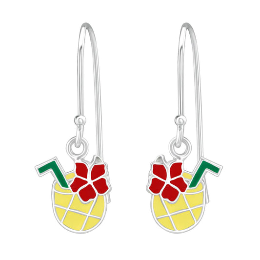 Kinder Ohrhänger Ananas aus 925 Silber