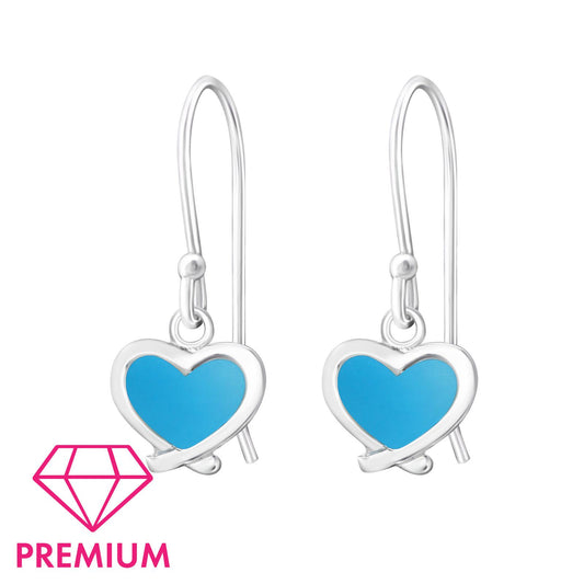 Mädchen Ohrhänger Herz aus 925 Silber