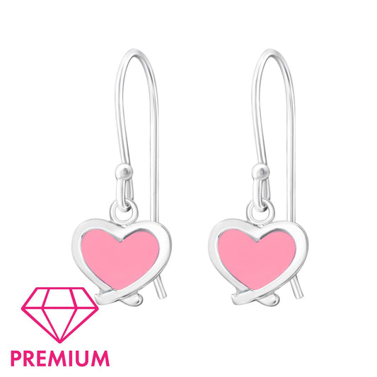 Mädchen Ohrhänger Herz aus 925 Silber