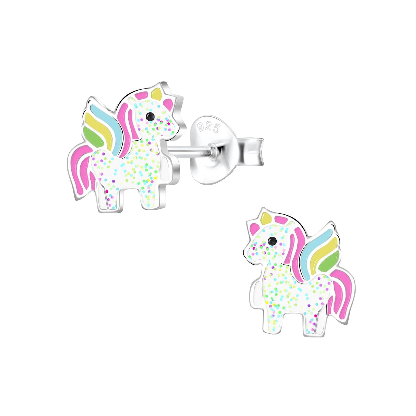 Mädchen Ohrringe Einhorn aus 925 Silber