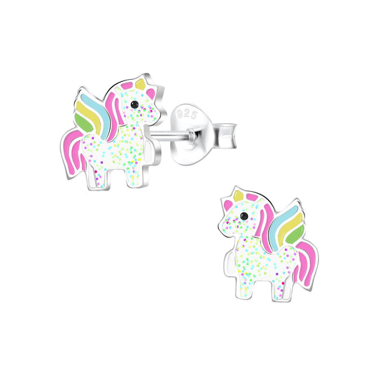 Mädchen Ohrringe Einhorn aus 925 Silber