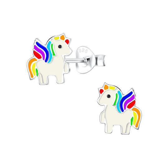 Mädchen Ohrringe Einhorn aus 925 Silber
