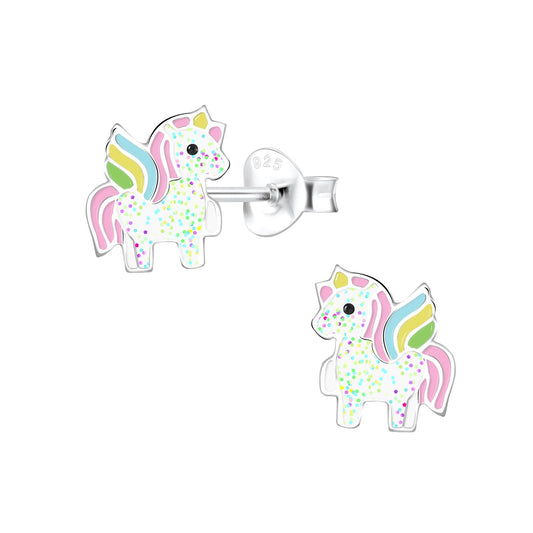 Girls' Unicorn Earrings made of 925 Silver