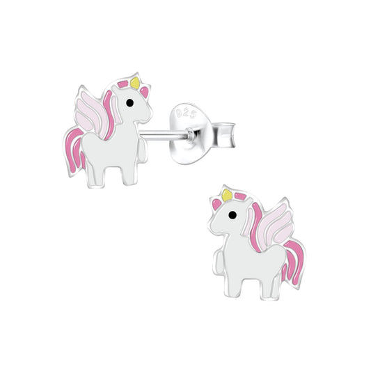 Mädchen Ohrringe Einhorn aus 925 Silber