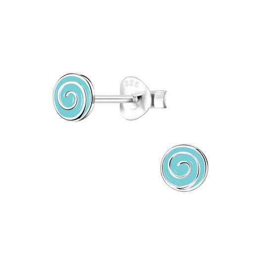 Kinder Ohrringe Spiralen aus 925 Silber