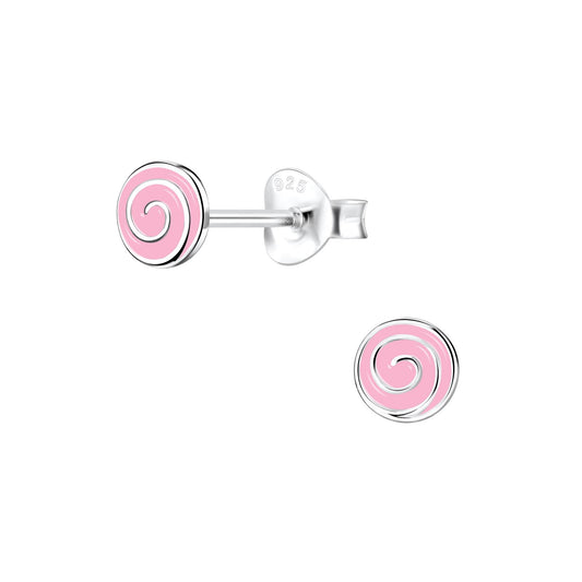 Kinder Ohrringe Spiralen aus 925 Silber
